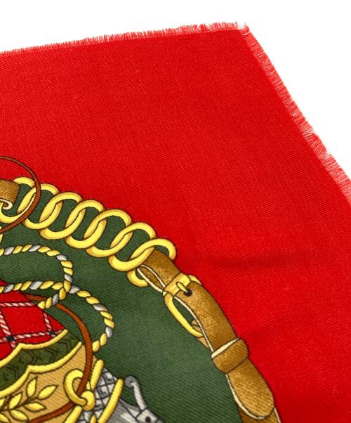 GUCCI（グッチ）GUCCI (グッチ) ウールシルクストール レッド×グリーン サイズ:-の古着・服飾アイテム