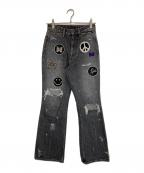 Needlesニードルズ）の古着「ASSORTED PATCHES boot-cut jean」｜グレー