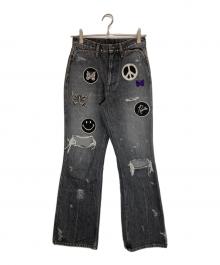 Needles（ニードルズ）の古着「ASSORTED PATCHES boot-cut jean」｜グレー