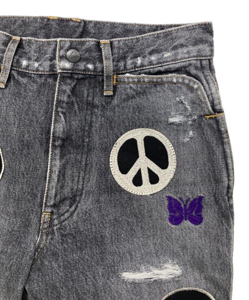Needles（ニードルズ）Needles (ニードルズ) ASSORTED PATCHES boot-cut jean グレー サイズ:2の古着・服飾アイテム