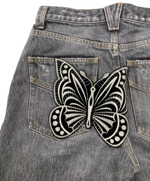 Needles（ニードルズ）Needles (ニードルズ) ASSORTED PATCHES boot-cut jean グレー サイズ:2の古着・服飾アイテム