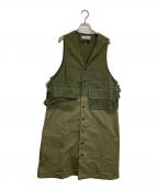 freada×WORKWAREフリーダ×ワークウェア）の古着「別注MILITARY 2WAY LONGVEST」｜カーキ
