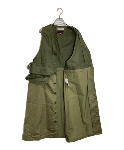 freada（フリーダ）Freada (フリーダ) WORKWARE (ワークウェア) 別注MILITARY 2WAY LONGVEST カーキ サイズ:-の古着・服飾アイテム