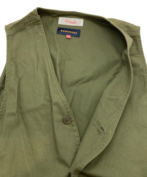 freada（フリーダ）Freada (フリーダ) WORKWARE (ワークウェア) 別注MILITARY 2WAY LONGVEST カーキ サイズ:-の古着・服飾アイテム