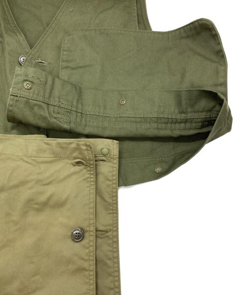 freada（フリーダ）Freada (フリーダ) WORKWARE (ワークウェア) 別注MILITARY 2WAY LONGVEST カーキ サイズ:-の古着・服飾アイテム