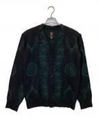 BEAMS BOY×South2 West8ビームスボーイ×サウスツー ウエストエイト）の古着「MOHAIR CARDIGAN」｜ブラック×グリーン