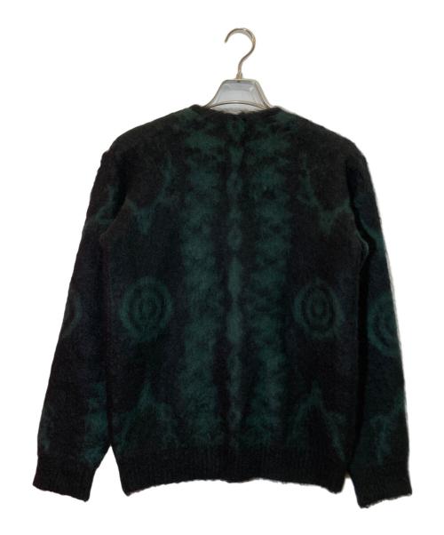 BEAMS BOY（ビームスボーイ）BEAMS BOY (ビームスボーイ) south2 west8 (サウスツー ウエストエイト) MOHAIR CARDIGAN ブラック×グリーン サイズ:XSの古着・服飾アイテム
