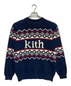 KITHキス）の古着「Kithmas Fairisle Sweater」｜ネイビー