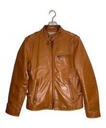 AVIREX（アヴィレックス）の古着「シングルライダースジャケット」｜ブラウン