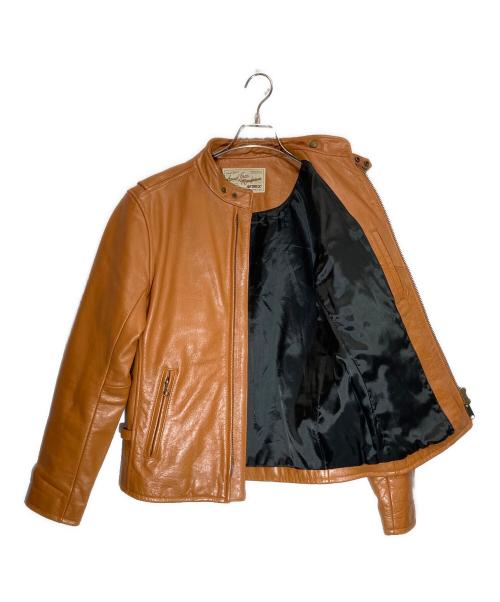 AVIREX（アヴィレックス）AVIREX (アヴィレックス) シングルライダースジャケット ブラウン サイズ:Mの古着・服飾アイテム