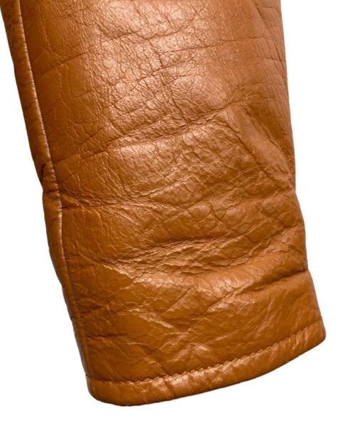 AVIREX（アヴィレックス）AVIREX (アヴィレックス) シングルライダースジャケット ブラウン サイズ:Mの古着・服飾アイテム