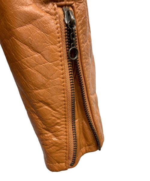 AVIREX（アヴィレックス）AVIREX (アヴィレックス) シングルライダースジャケット ブラウン サイズ:Mの古着・服飾アイテム