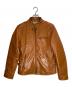 AVIREX（アヴィレックス）の古着「シングルライダースジャケット」｜ブラウン