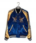 AVIREXアヴィレックス）の古着「リバーシブル スーベニアジャケット」｜ブルー×イエロー