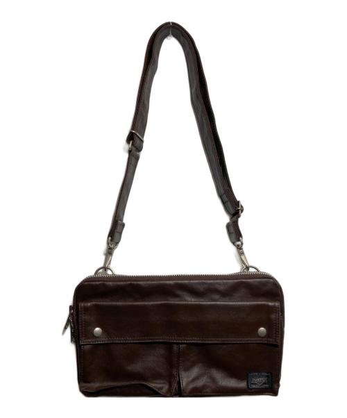 PORTER（ポーター）PORTER (ポーター) ショルダーバッグ ブラウンの古着・服飾アイテム