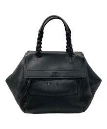 TORY BURCH（トリーバーチ）の古着「ハーフムーンスモール サッチェル バッグ」｜ブラック
