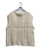 AURALEEオーラリー）の古着「FRENCH MERINO ARAN KNIT VEST」｜アイボリー