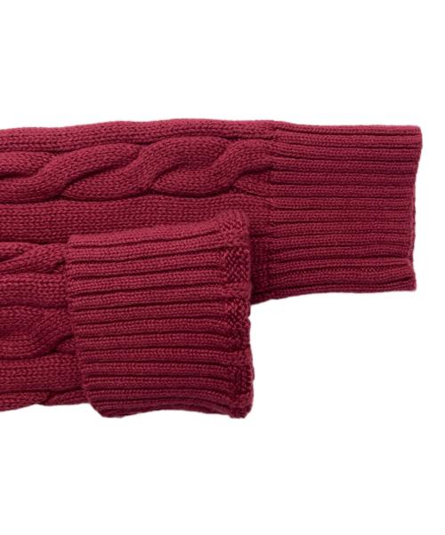 POLO RALPH LAUREN（ポロ・ラルフローレン）POLO RALPH LAUREN (ポロ・ラルフローレン) ケーブルニット ボルドー サイズ:Sの古着・服飾アイテム