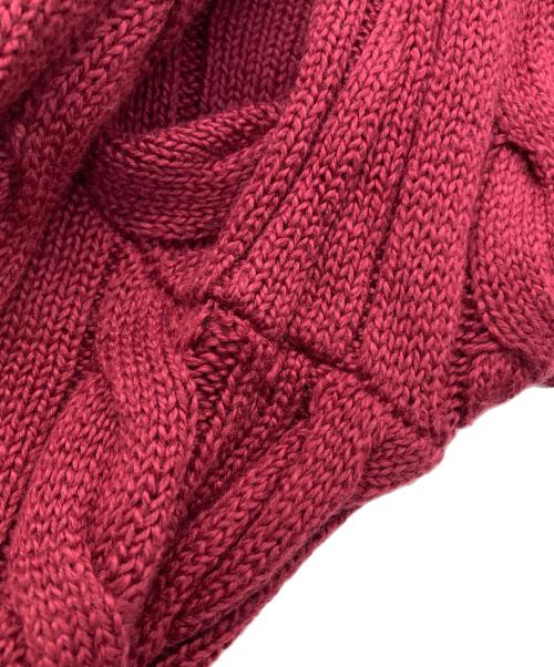 POLO RALPH LAUREN（ポロ・ラルフローレン）POLO RALPH LAUREN (ポロ・ラルフローレン) ケーブルニット ボルドー サイズ:Sの古着・服飾アイテム