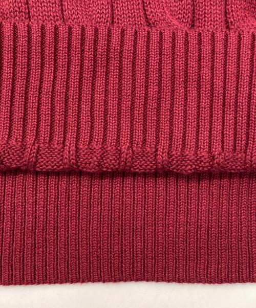 POLO RALPH LAUREN（ポロ・ラルフローレン）POLO RALPH LAUREN (ポロ・ラルフローレン) ケーブルニット ボルドー サイズ:Sの古着・服飾アイテム