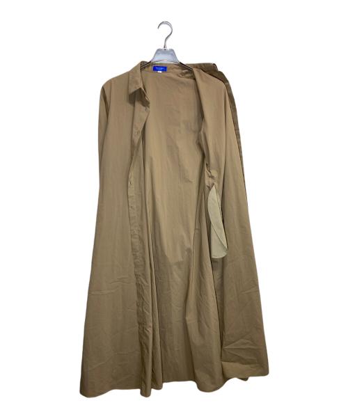BLUE LABEL CRESTBRIDGE（ブルーレーベルクレストブリッジ）BLUE LABEL CRESTBRIDGE (ブルーレーベルクレストブリッジ) トレンチシャツワンピース ベージュ サイズ:36の古着・服飾アイテム