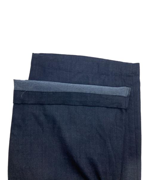 23区（ニジュウサンク）23区 (ニジュウサンク) デニムライクシャンブレー ワイドパンツ ネイビー サイズ:40の古着・服飾アイテム