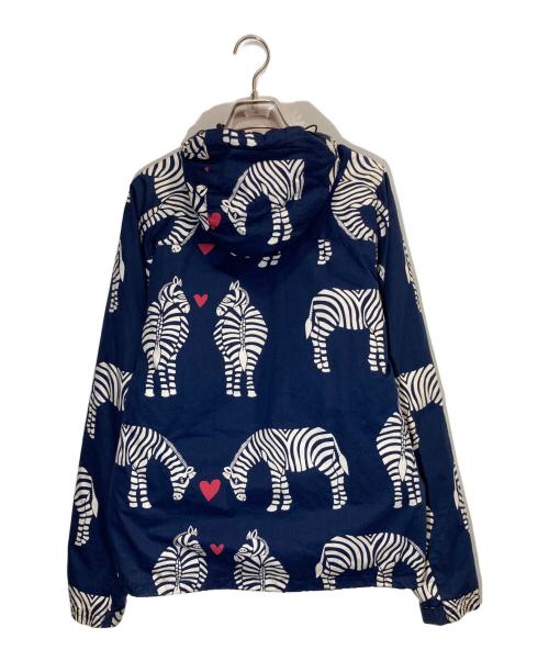 Bohemians（ボヘミアンズ）Bohemians (ボヘミアンズ) ゼブラ柄ダウンジャケット ネイビー サイズ:Sの古着・服飾アイテム