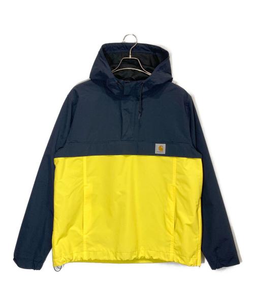 Carhartt WIP（カーハート ワークインプログレス）Carhartt WIP (カーハート ワークインプログレス) NIMBUS TWO TONE PULLOVER ネイビー×イエロー サイズ:SIZE Lの古着・服飾アイテム