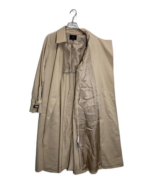 23区（ニジュウサンク）23区 (ニジュウサンク) ウールギャバジンボタンレストレンチコート ベージュ サイズ:38の古着・服飾アイテム