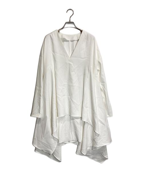 LE PHIL（ル フィル）LE PHIL (ル フィル) 2WAYツイルイレギュラーヘムブラウス レディース ホワイト サイズ:FREEの古着・服飾アイテム