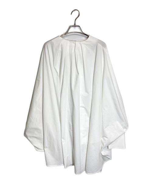 LE PHIL（ル フィル）LE PHIL (ル フィル) ノーカラーワイドブラウス ホワイト サイズ:FREEの古着・服飾アイテム