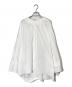 LE PHIL（ル フィル）の古着「ノーカラーワイドブラウス」｜ホワイト