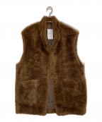 MUSE de Deuxieme Classeミューズ ドゥーズィエム クラス）の古着「TEDDY BOA ベスト」｜ブラウン