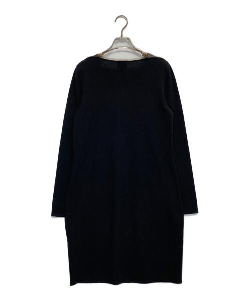 CHANEL（シャネル）CHANEL (シャネル) マトラッセポケットカシミヤ混ワンピース ブラック サイズ:40の古着・服飾アイテム