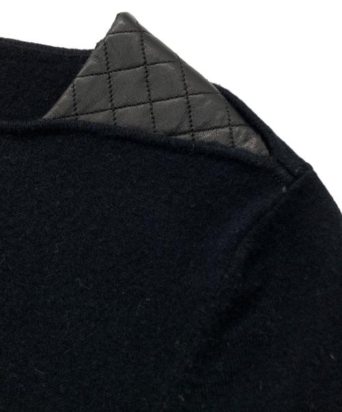 CHANEL（シャネル）CHANEL (シャネル) マトラッセポケットカシミヤ混ワンピース ブラック サイズ:40の古着・服飾アイテム