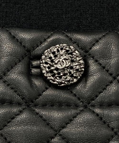 CHANEL（シャネル）CHANEL (シャネル) マトラッセポケットカシミヤ混ワンピース ブラック サイズ:40の古着・服飾アイテム