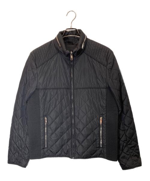 PRADA（プラダ）PRADA (プラダ) トライアングルプレート キルティングジャケット ブラック サイズ:Ｌの古着・服飾アイテム