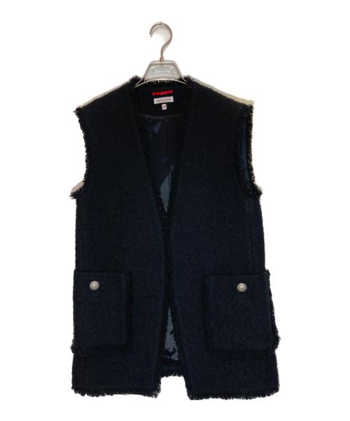 DRESSTERIOR（ドレステリア）DRESSTERIOR (ドレステリア) ツィードジレ ブラック サイズ:36の古着・服飾アイテム