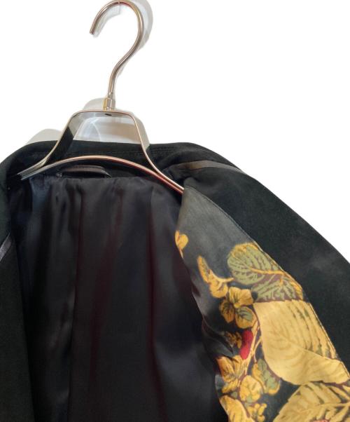 PAUL SMITH（ポールスミス）Paul Smith (ポールスミス) スウェードレザーパイピングテーラードジャケット ブラック サイズ:Ｌの古着・服飾アイテム