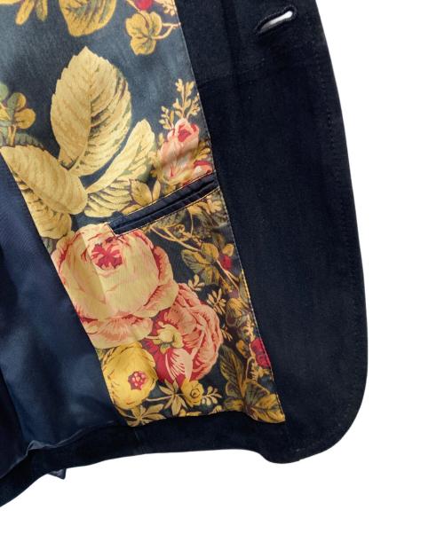 PAUL SMITH（ポールスミス）Paul Smith (ポールスミス) スウェードレザーパイピングテーラードジャケット ブラック サイズ:Ｌの古着・服飾アイテム