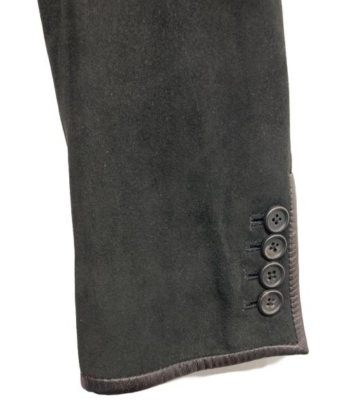 PAUL SMITH（ポールスミス）Paul Smith (ポールスミス) スウェードレザーパイピングテーラードジャケット ブラック サイズ:Ｌの古着・服飾アイテム