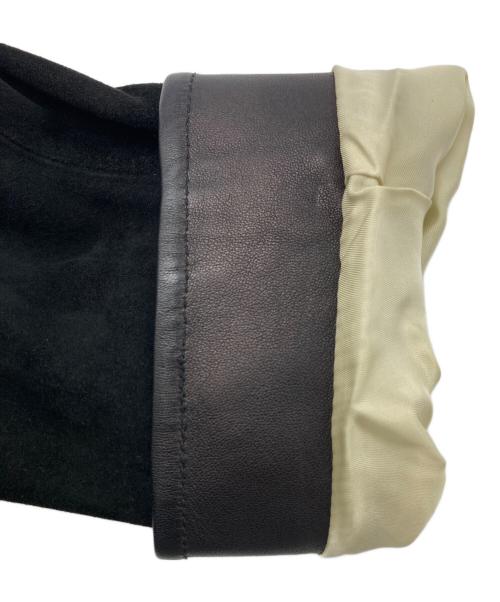 PAUL SMITH（ポールスミス）Paul Smith (ポールスミス) スウェードレザーパイピングテーラードジャケット ブラック サイズ:Ｌの古着・服飾アイテム