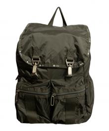 LeSportsac（レスポートサック）の古着「MODERN FLAP BACKPACK2」｜カーキ