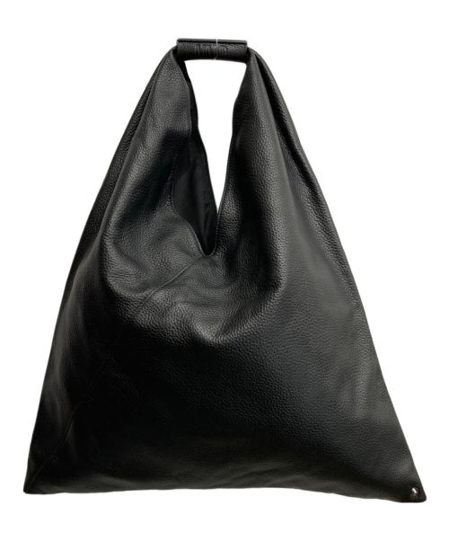 MM6 Maison Margiela（エムエムシックスメゾンマルジェラ）MM6 Maison Margiela (エムエムシックスメゾンマルジェラ) ジャパニーズ レザー トライアングル ミディアムバッグ ブラック サイズ:-の古着・服飾アイテム