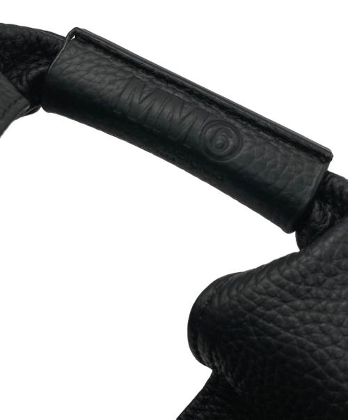 MM6 Maison Margiela（エムエムシックスメゾンマルジェラ）MM6 Maison Margiela (エムエムシックスメゾンマルジェラ) ジャパニーズ レザー トライアングル ミディアムバッグ ブラック サイズ:-の古着・服飾アイテム