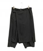 GROUND Yグラウンドワイ）の古着「T-W Gabardine Wrap Pants type1」｜ブラック