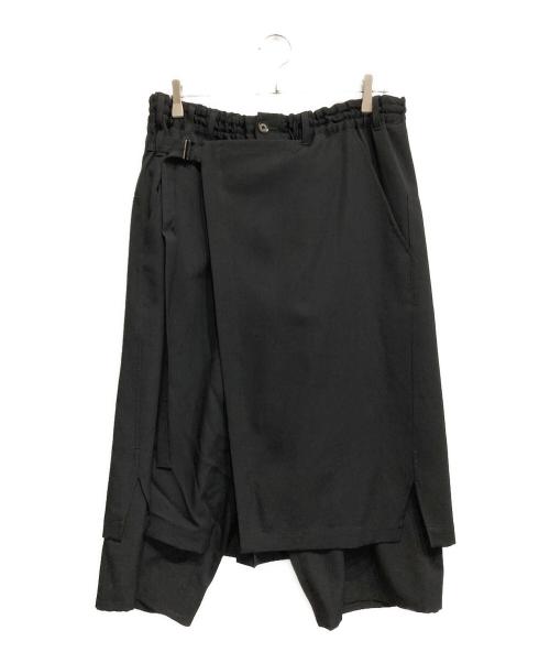 GROUND Y（グラウンドワイ）GROUND Y (グラウンドワイ) T-W Gabardine Wrap Pants type1 ブラック サイズ:3の古着・服飾アイテム