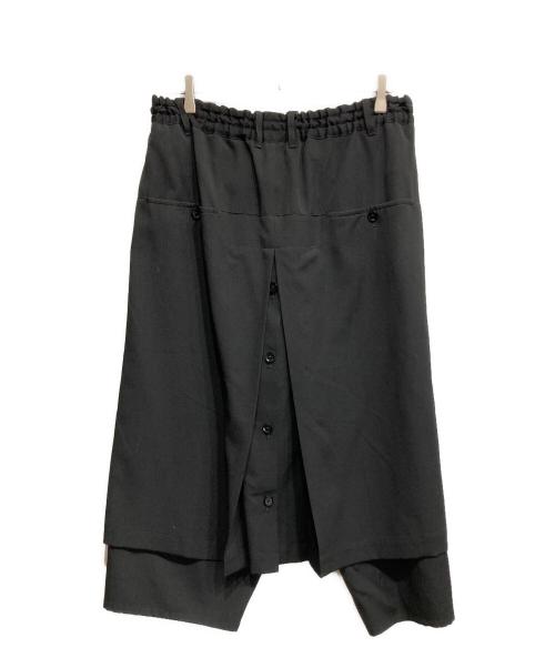 GROUND Y（グラウンドワイ）GROUND Y (グラウンドワイ) T-W Gabardine Wrap Pants type1 ブラック サイズ:3の古着・服飾アイテム