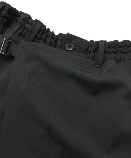 GROUND Y（グラウンドワイ）GROUND Y (グラウンドワイ) T-W Gabardine Wrap Pants type1 ブラック サイズ:3の古着・服飾アイテム