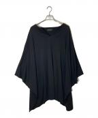 s'yteサイト）の古着「COTTON JERSEY SLIT NECK PONCHO PULLOVER」｜ブラック
